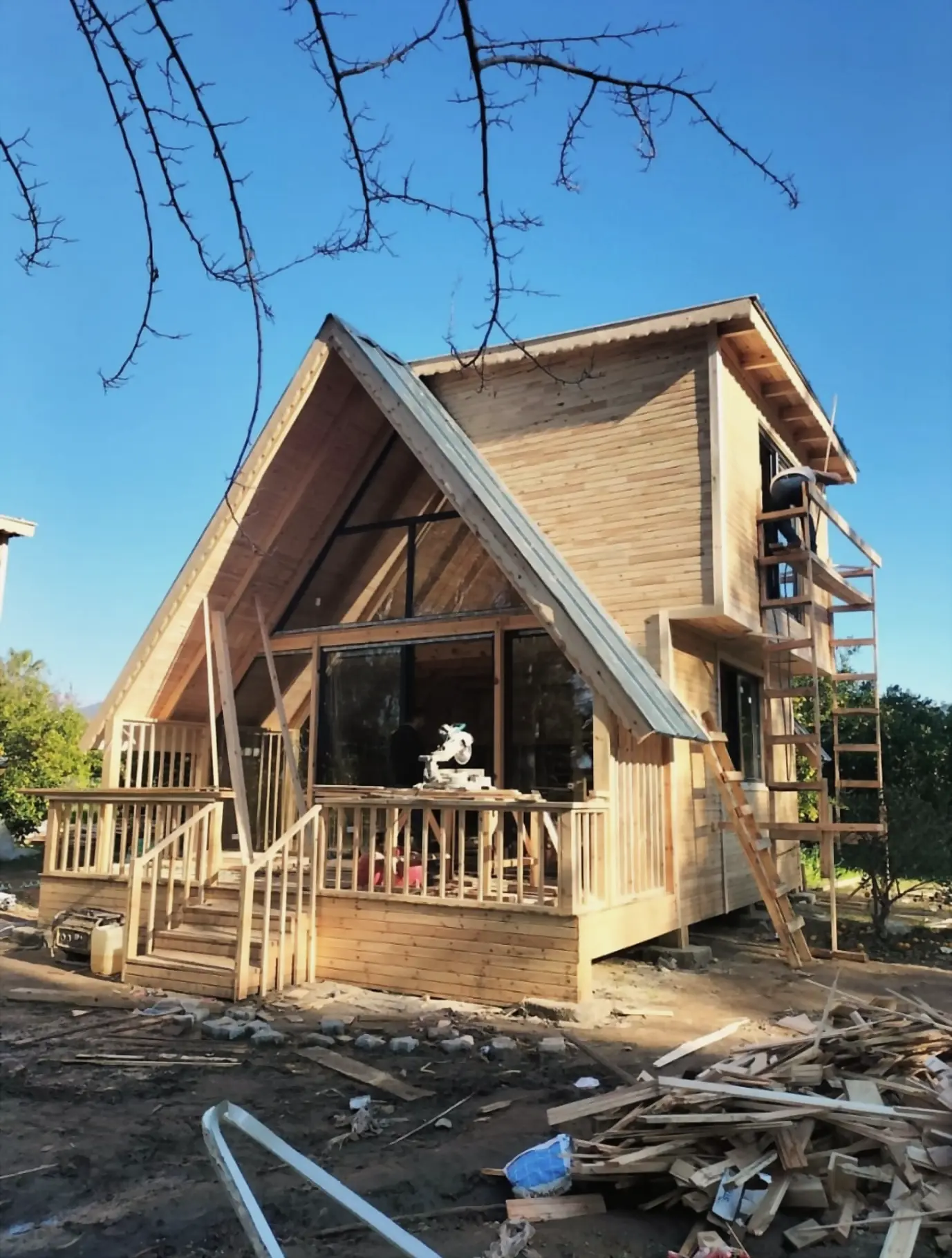Ahşap A-frame · yapım